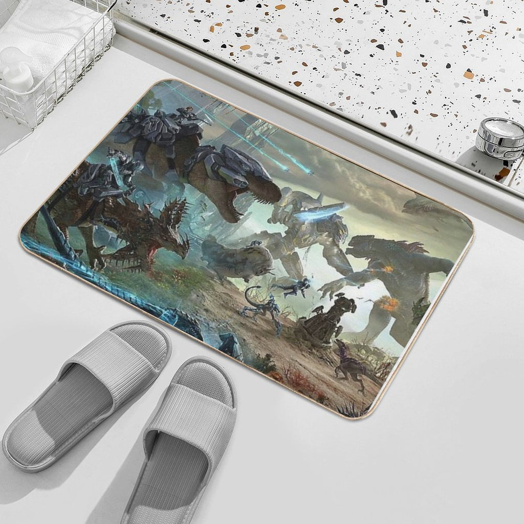 ARK Extinction Dino Fight  Repositionable Bath Mat