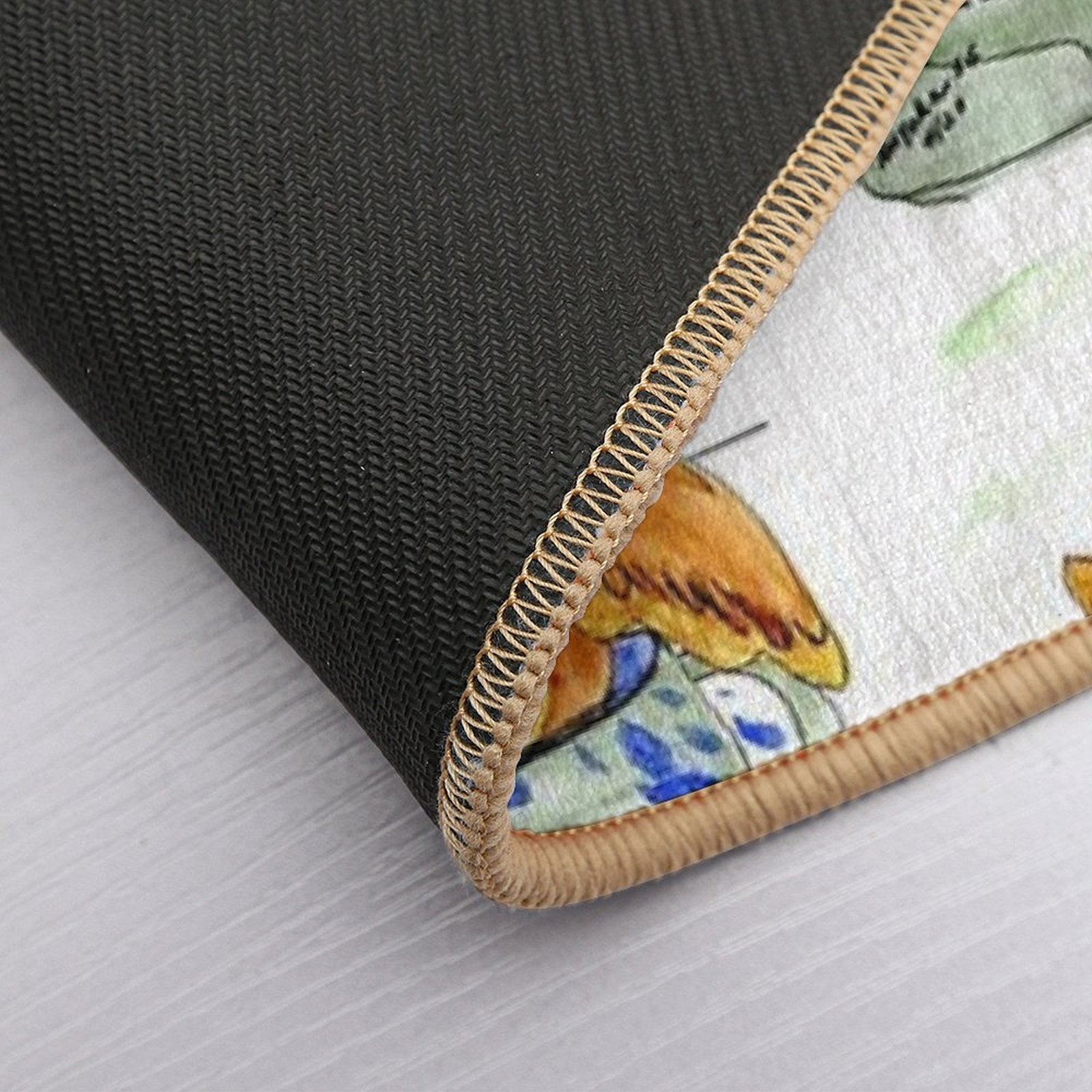 BIRD BATHING IN CUP Durable Bath Mat