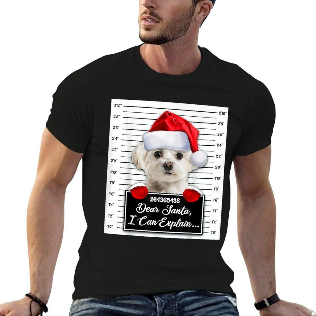 Maltese Xmas Dear Santa I Can Explain Funny Christmas  Classic T-Shirt