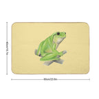 Smiling Australian Green Tree Frog [Golden]  Versatile Bath Mat