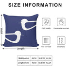 Shorebird Pair in Navy Blue And White Soft Warmth Comfort Throw Pillow