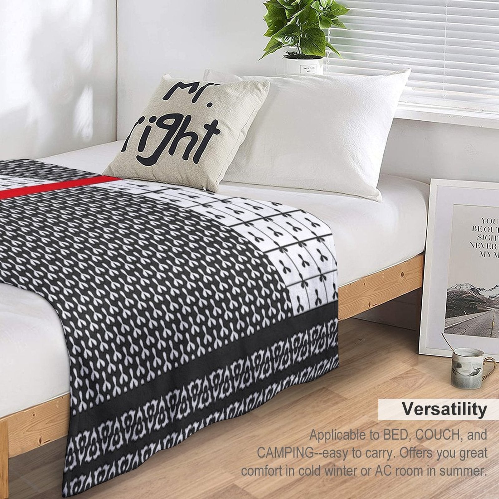 Shibori Japanese Geometric Motif Patchwork Anti-pilling Throw Blanket