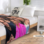 Sebastian Stan Photo Collage Throw Blanket Sustainable Throw Blanket