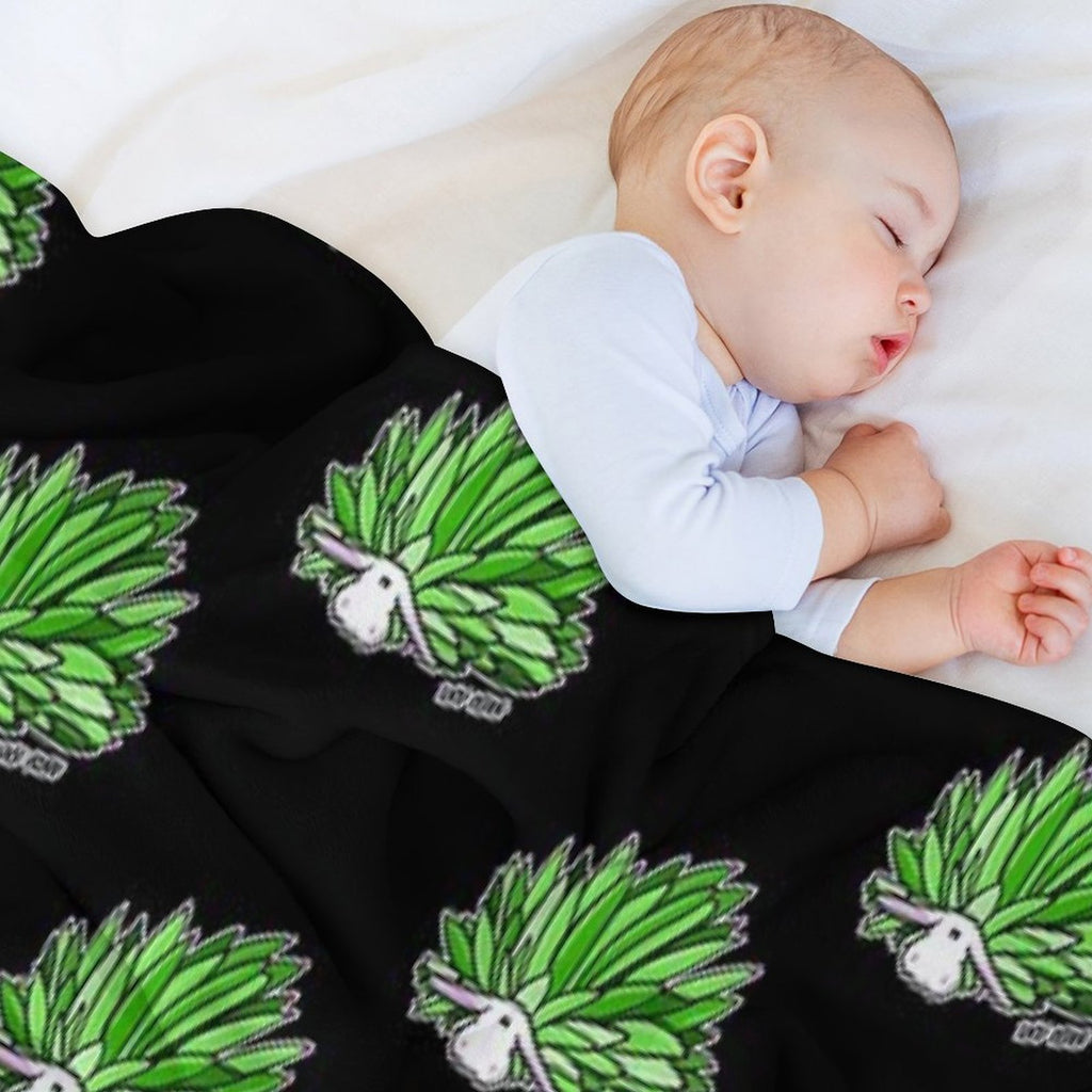 Leaf Sheep Ocean Sea Slug Cute Marine Life Biology Kawaii Graphic Lightweight Throw Blanket