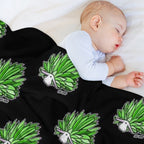 Leaf Sheep Ocean Sea Slug Cute Marine Life Biology Kawaii Graphic Lightweight Throw Blanket