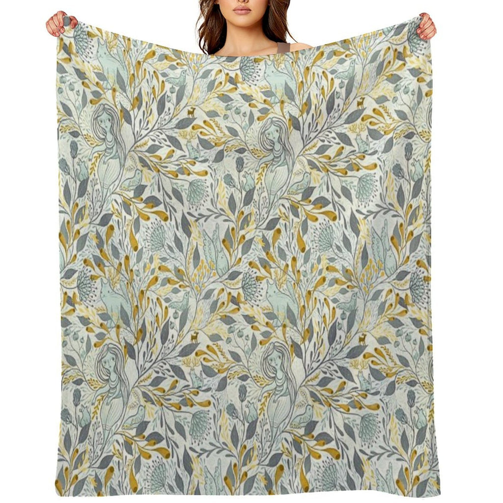 Whimsical Doodle August 2021 Sustainable Throw Blanket