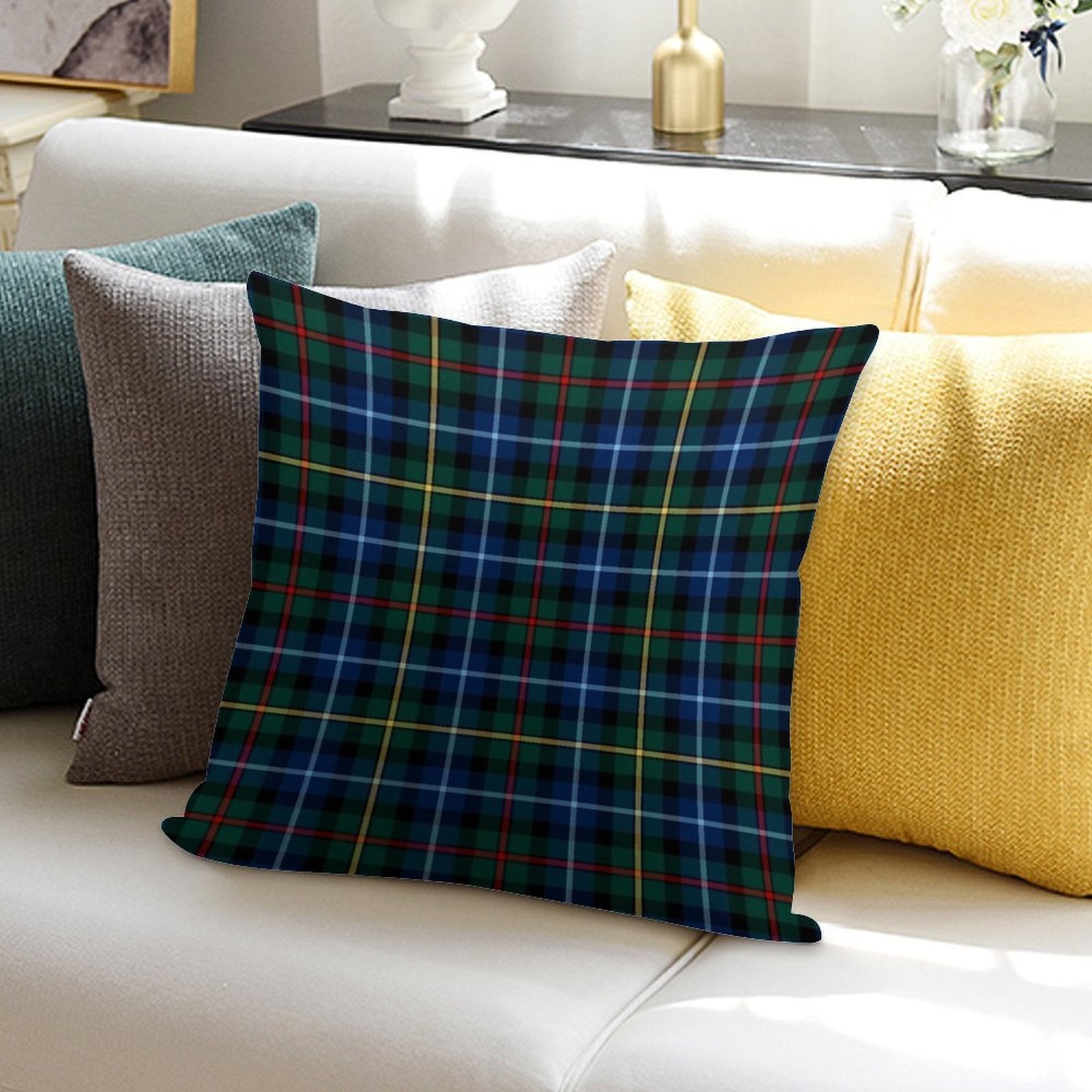 Clan Smith Tartan Soft High-Density Material Throw Pillow