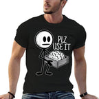 Plz Use It Funny Humor Sarcastic Please Use Your Brain  Vintage-inspired T-Shirt