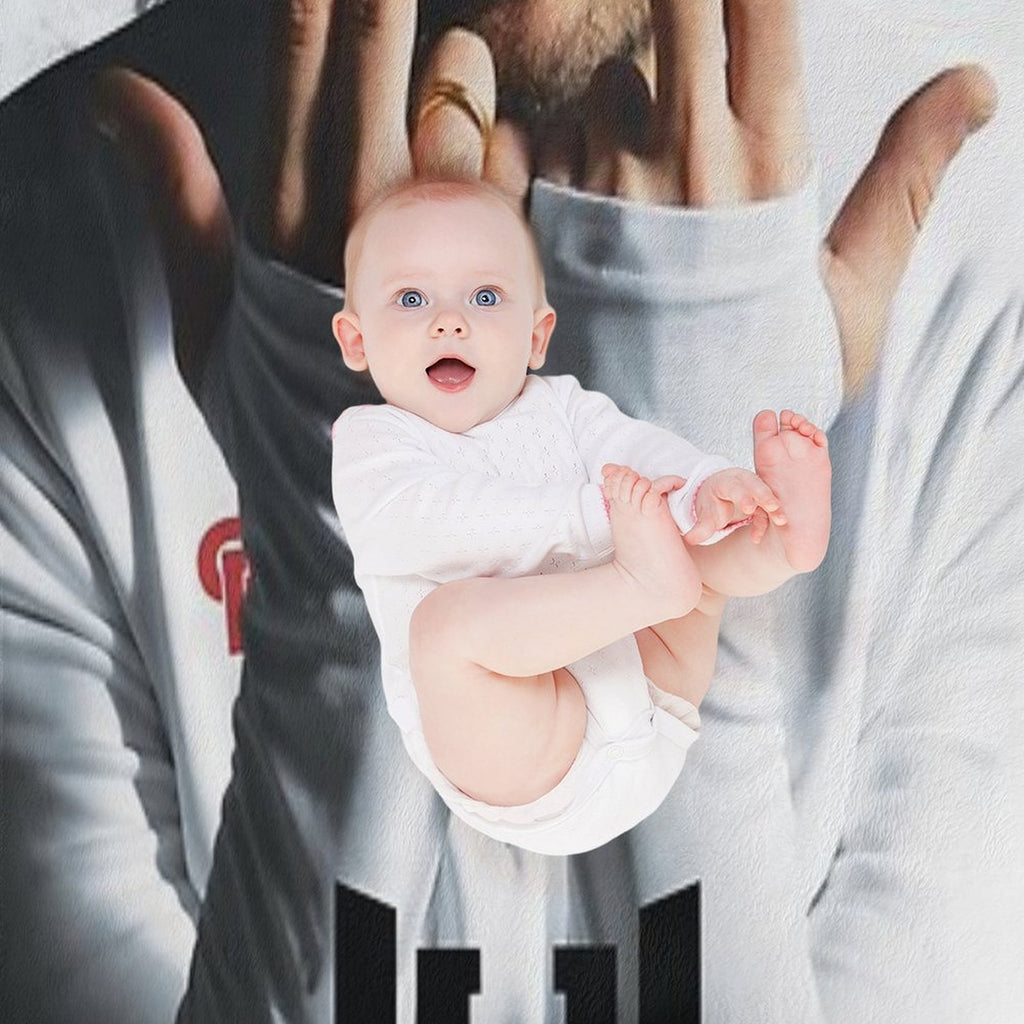 JUL WHITE HEART Velvety-soft Throw Blanket