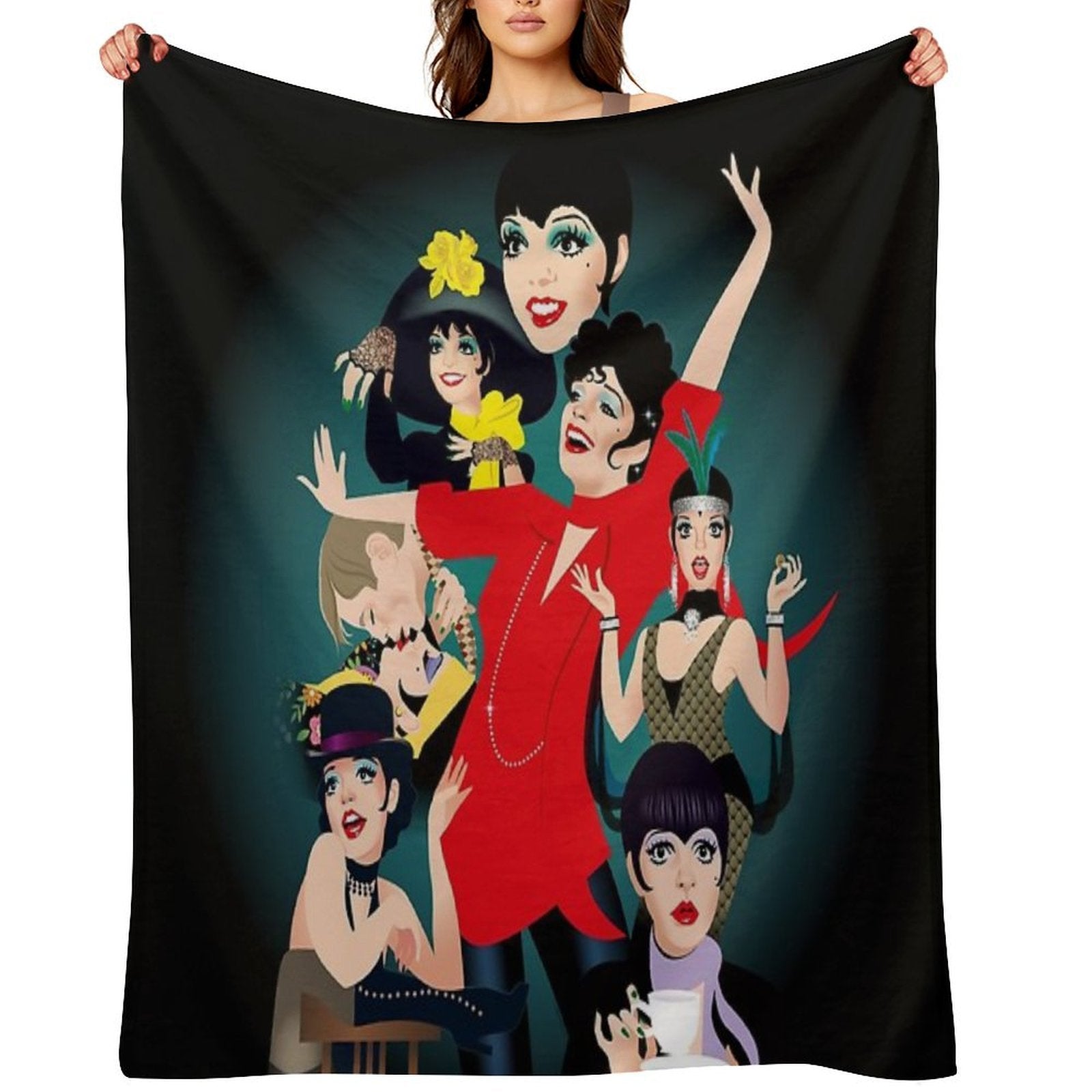 Liza with A Z Machine-washable Throw Blanket