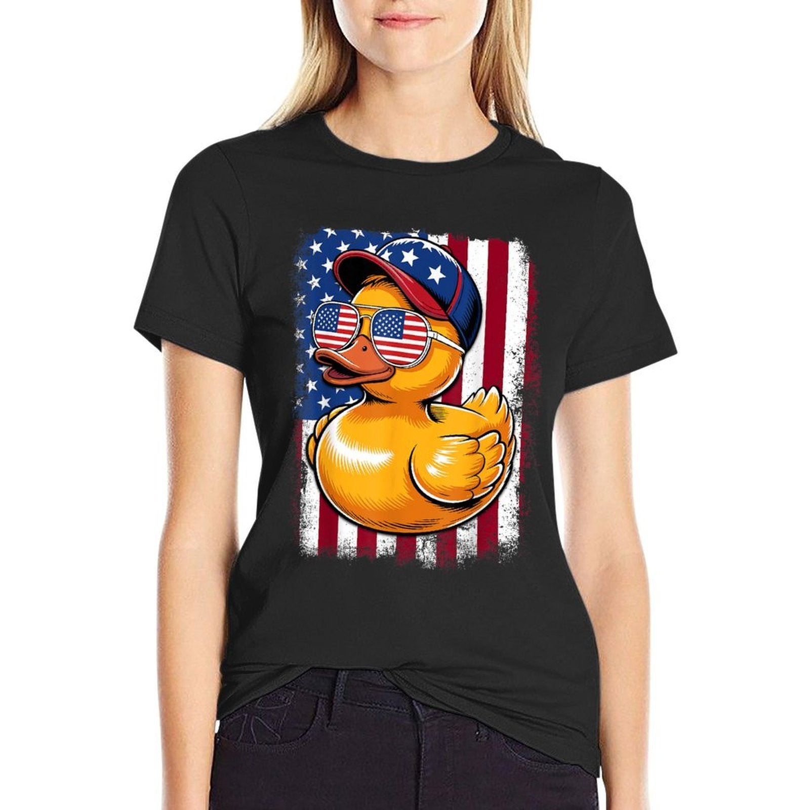 Funny Rubber Duck American 4th of July Patriotic  Classic T-Shirt