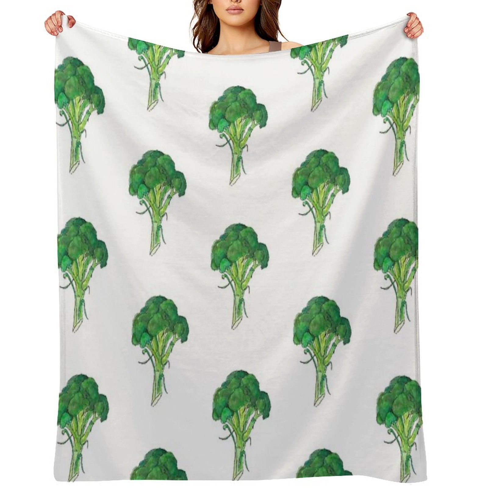 Broccoli Anti-pilling Throw Blanket