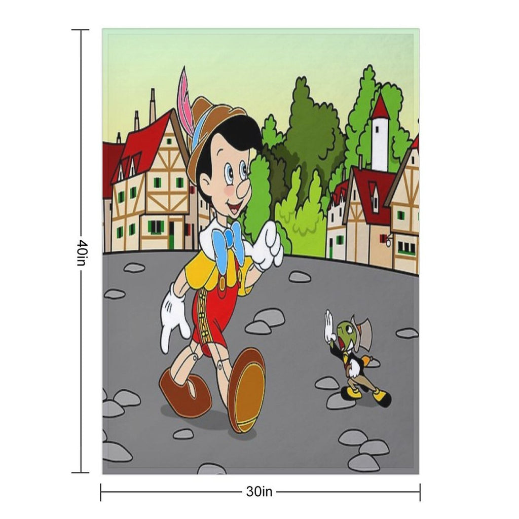 Pinocchio Wrinkle-free Throw Blanket