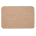 Tan Pattern  Easy To Clean Bath Mat
