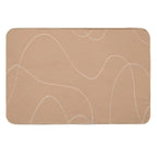 Tan Pattern  Easy To Clean Bath Mat
