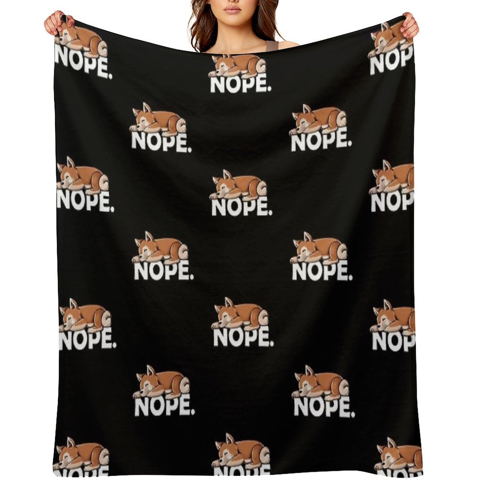 Shiba Inu Velvety-soft Throw Blanket
