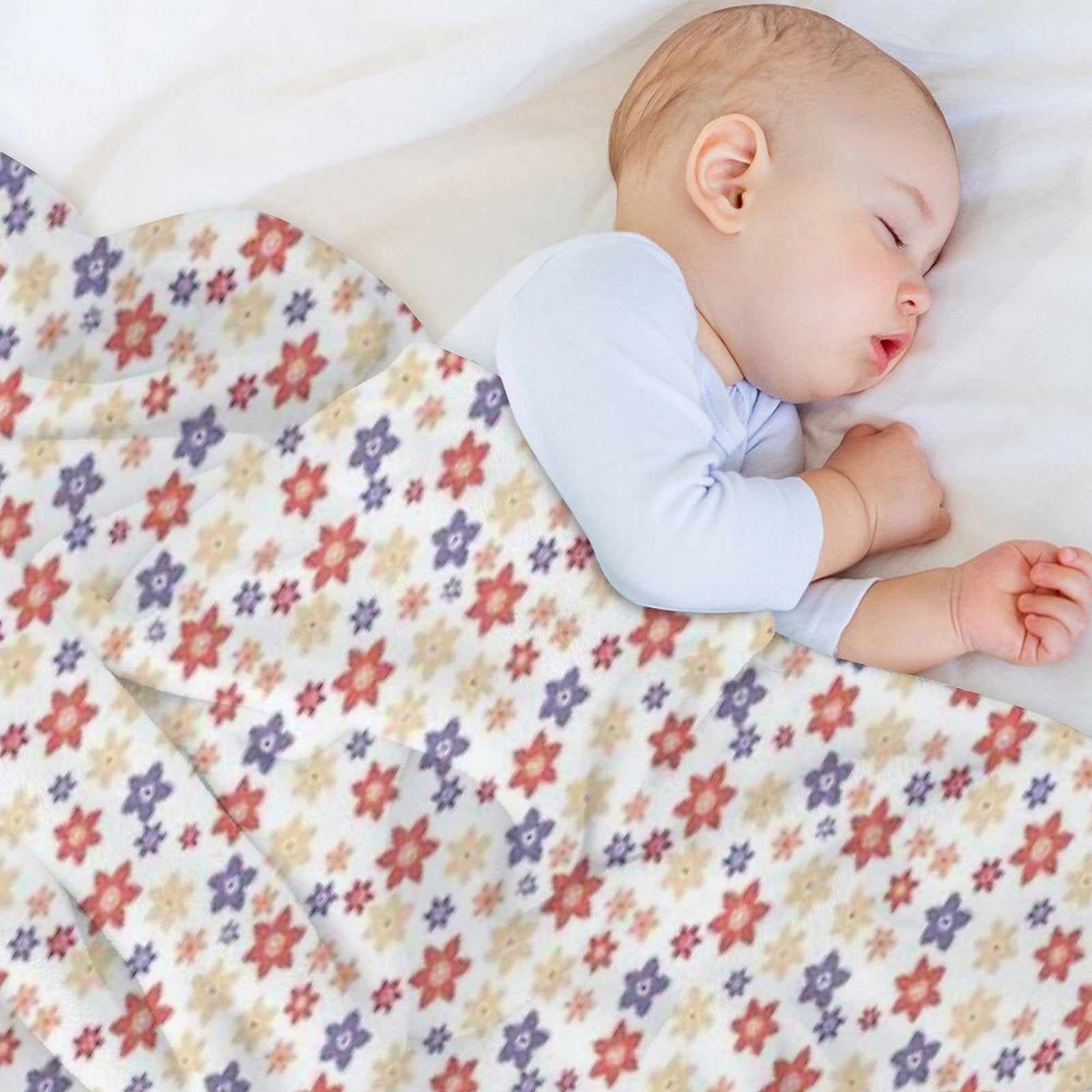 Multicolor Flower Pattern – Vibrant Floral Design for A Joyful Aesthetic Versatility Throw Blanket