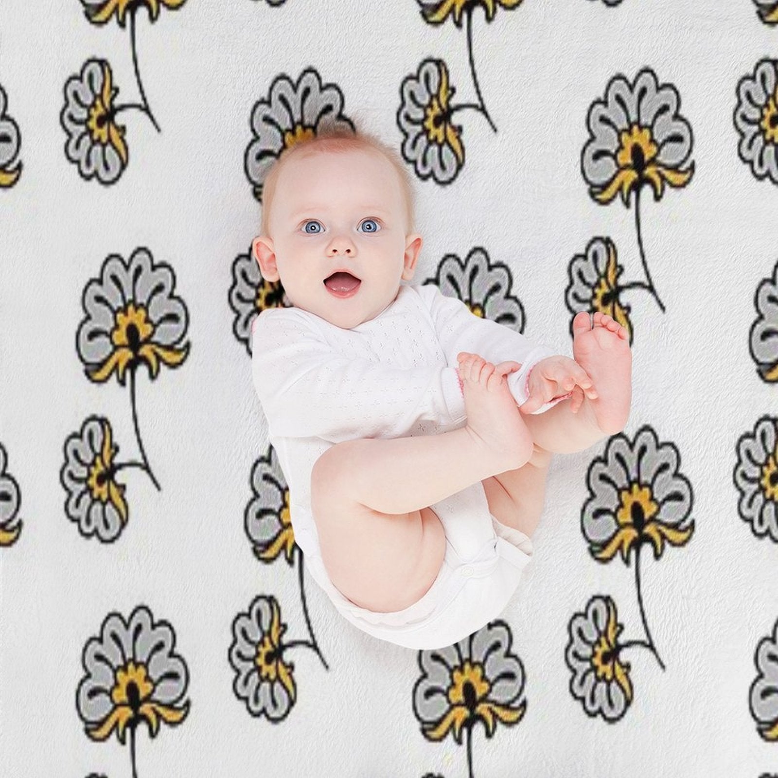 Pheux Flowers Easy Care Throw Blanket