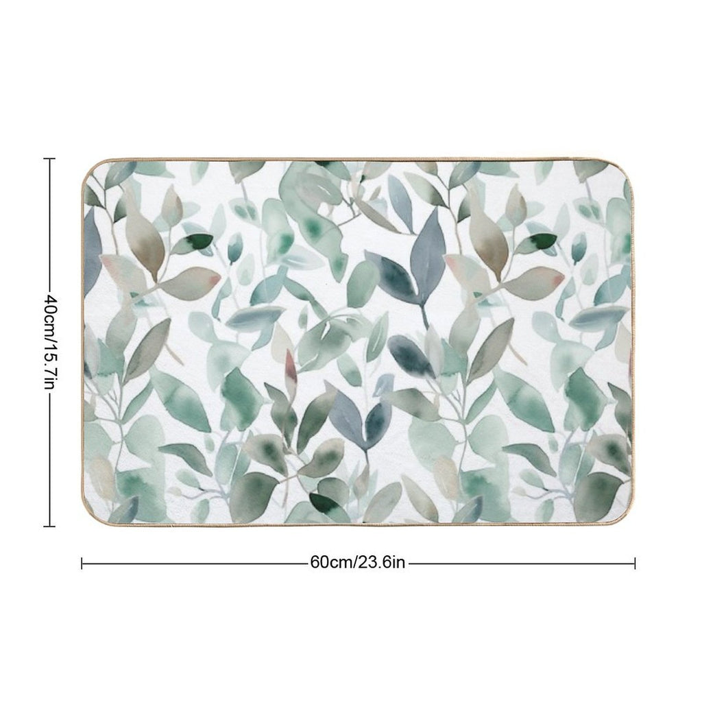 Beautiful Plants Pattern Art  Dirt-Trapping Bath Mat