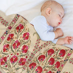 Bokhara Suzani Uzbekistan Floral Embroidery Print All-season Throw Blanket