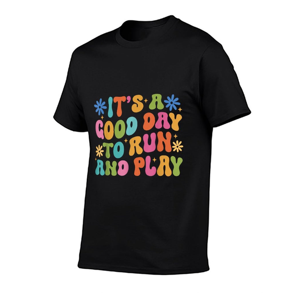 Its A Good Day To Run And Play PE Teacher Physical Education  Oversized Silhouette T-Shirt