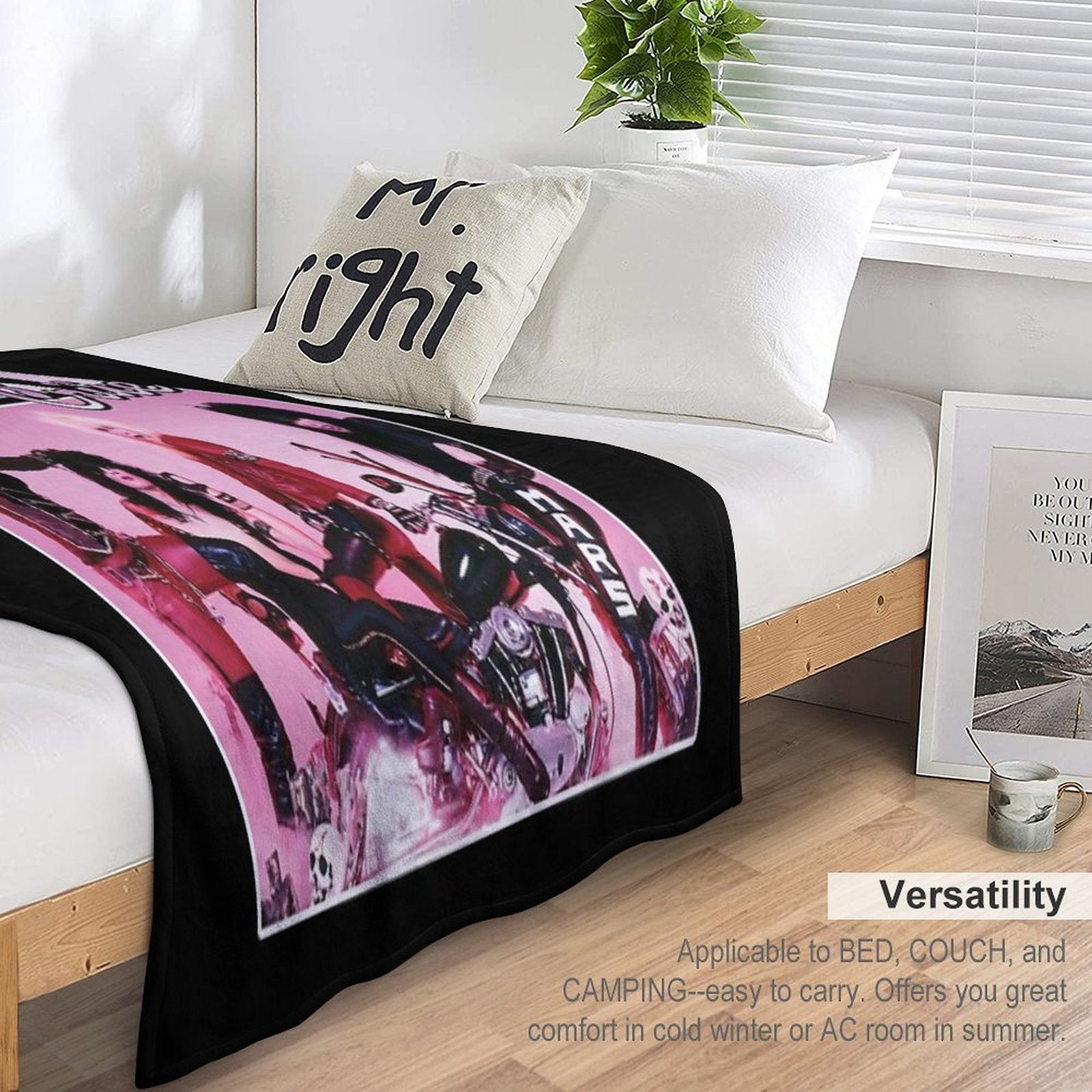 CRUE SHIRT Machine-washable Throw Blanket