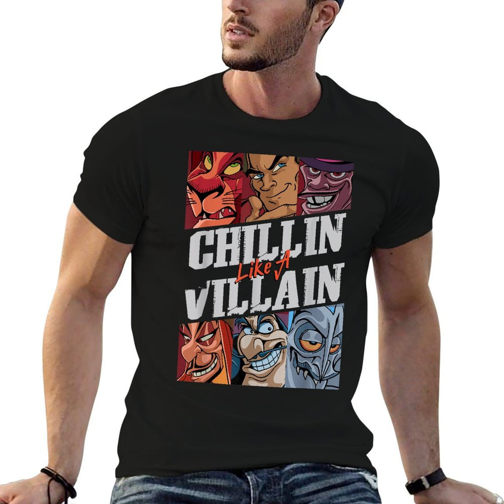 Disney Villains Chillin Like A Villain Group Portrait  Quick-drying T-Shirt