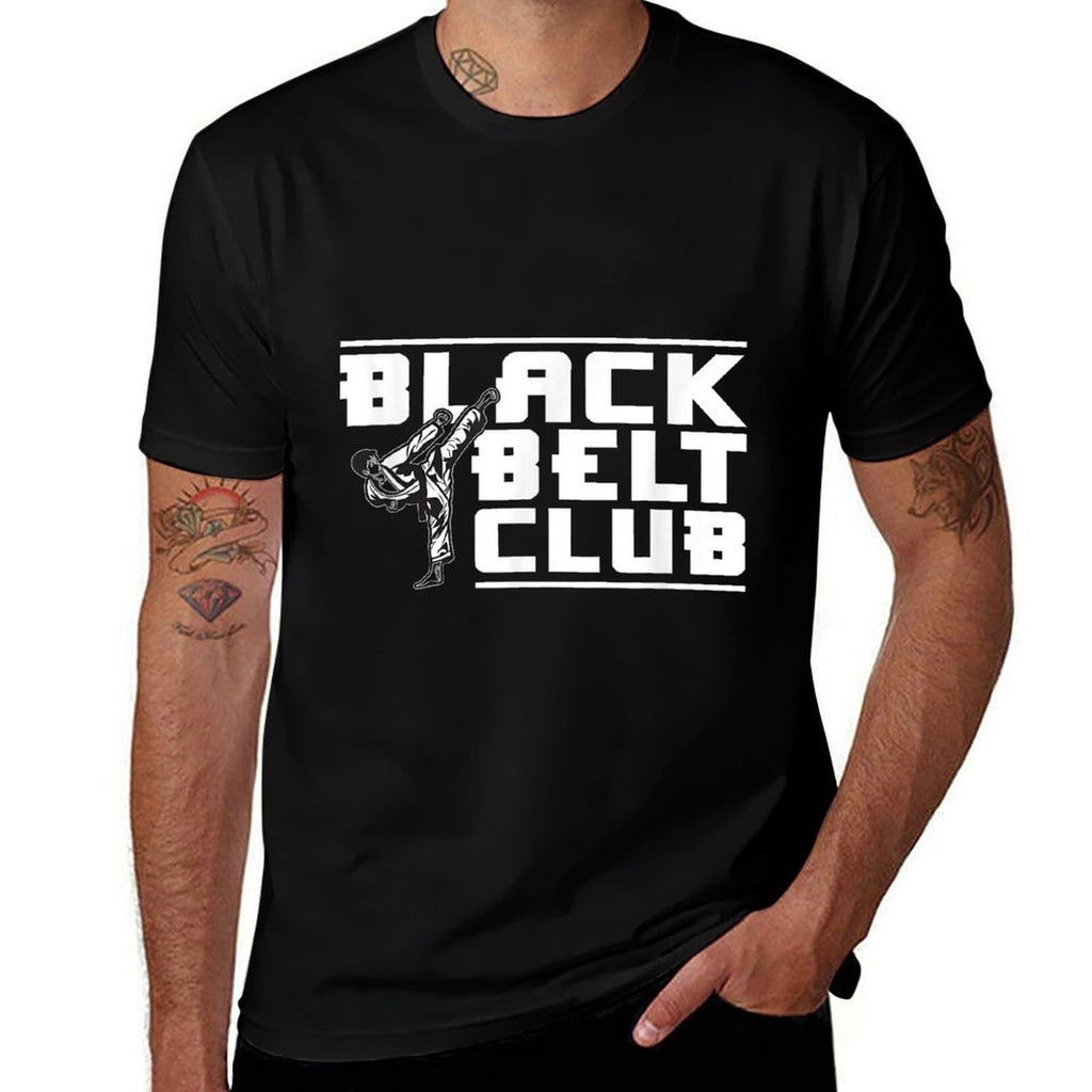 Black Belt Club - Karate Black Belt  Oversized Silhouette T-Shirt