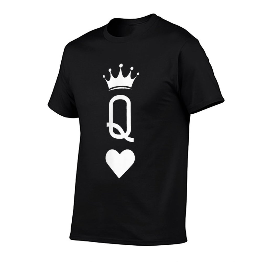 Queen of Heart Playing Card Vintage Crown Matching Women  Quick-drying T-Shirt