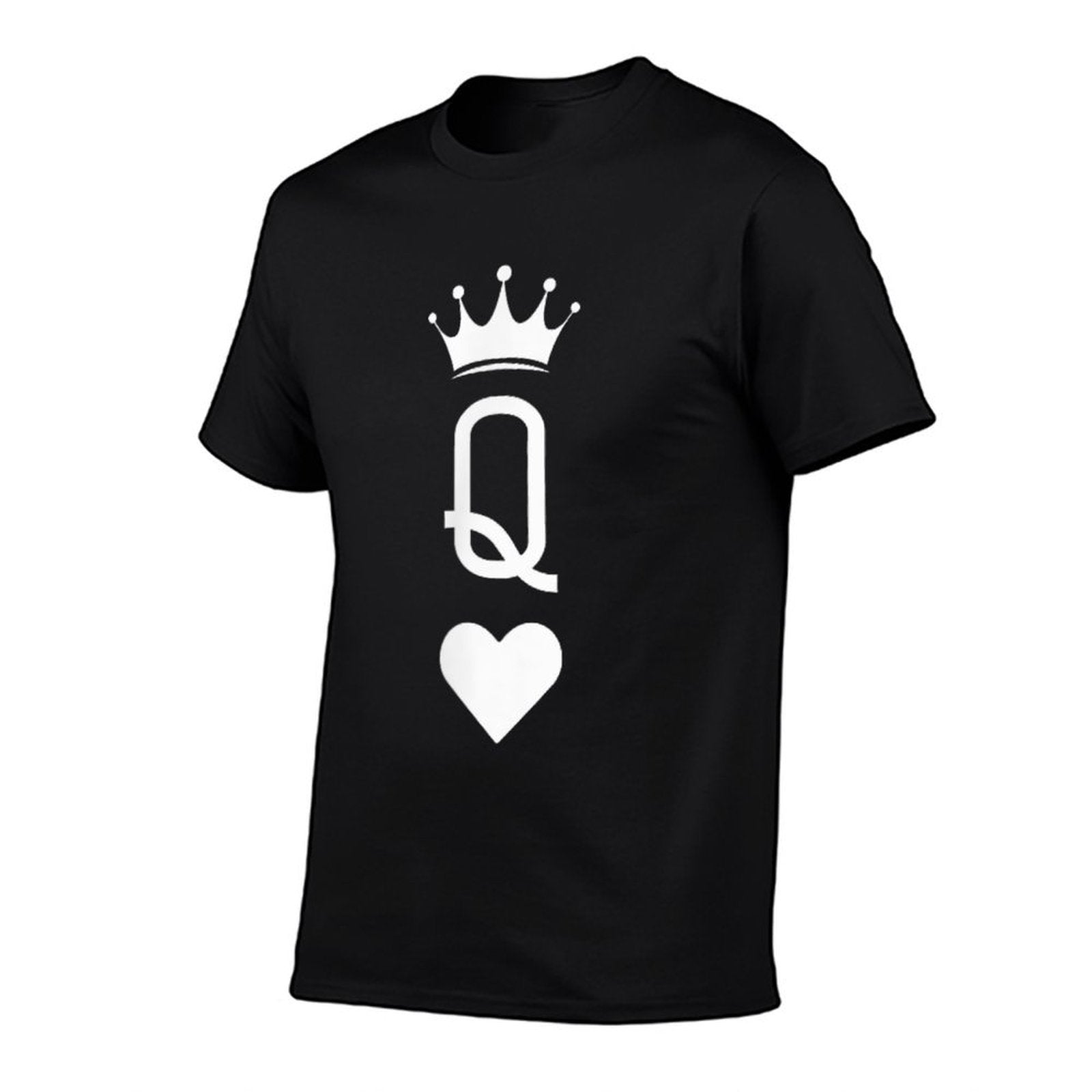 Queen of Heart Playing Card Vintage Crown Matching Women  Quick-drying T-Shirt