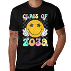 Class of 2039 Grow with Me Retro Kindergarten to Graduation  Tagless Design T-Shirt