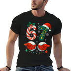 Funny 67 Christmas 6 7 Six Seven Meme 6 7 Matching Couples  Ribbed Collar T-Shirt