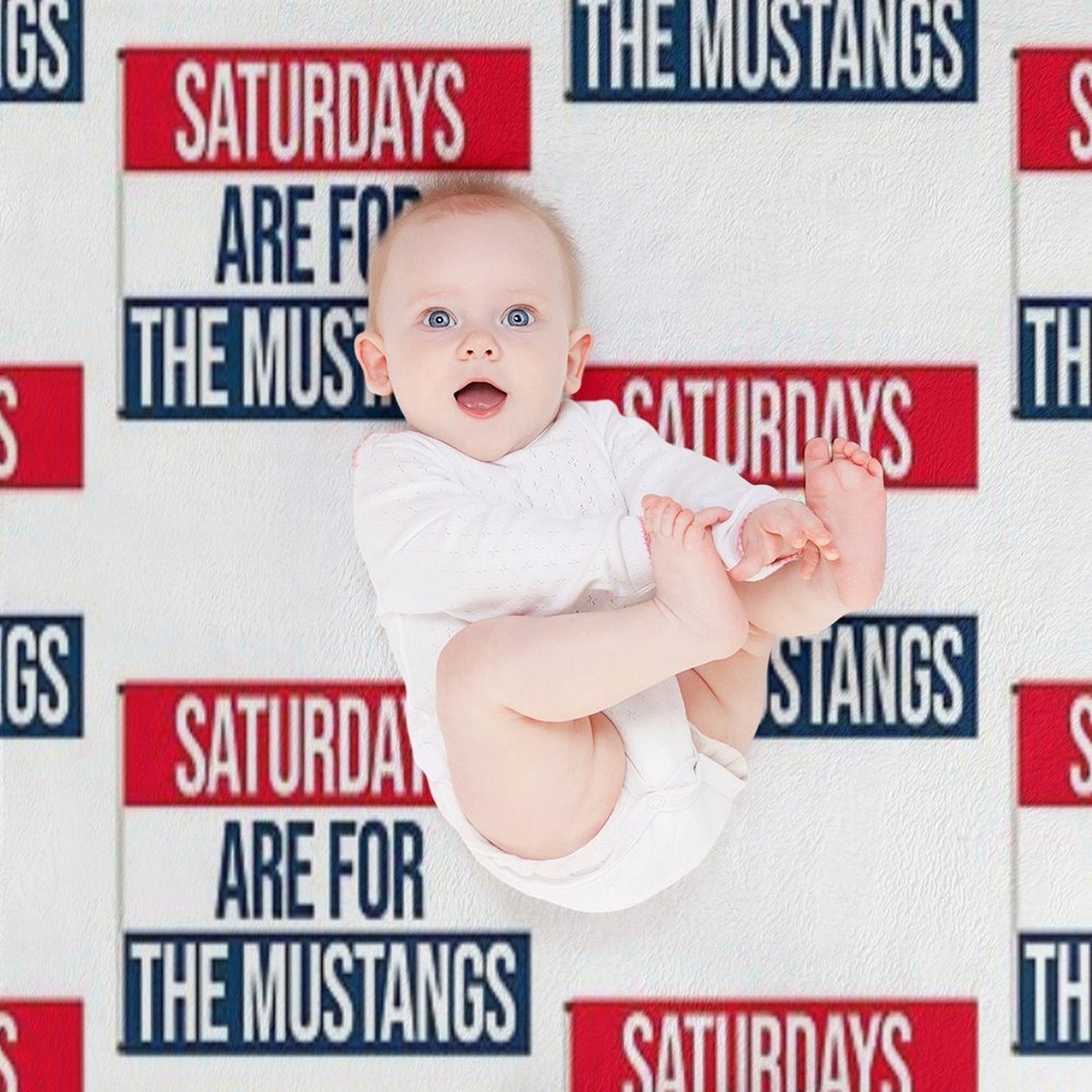 Saturdays Are for The Smu Mustangs Plush Throw Blanket