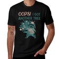 Oops I Got Another Tree Funny Raccoon Christmas Quote  Easy-care T-Shirt
