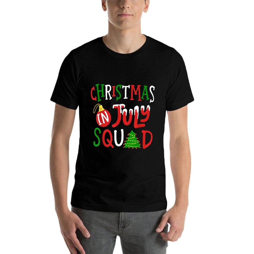 Christmas in July Squad Funny Merry Xmas Men Women Kids  Polyester Blend T-Shirt