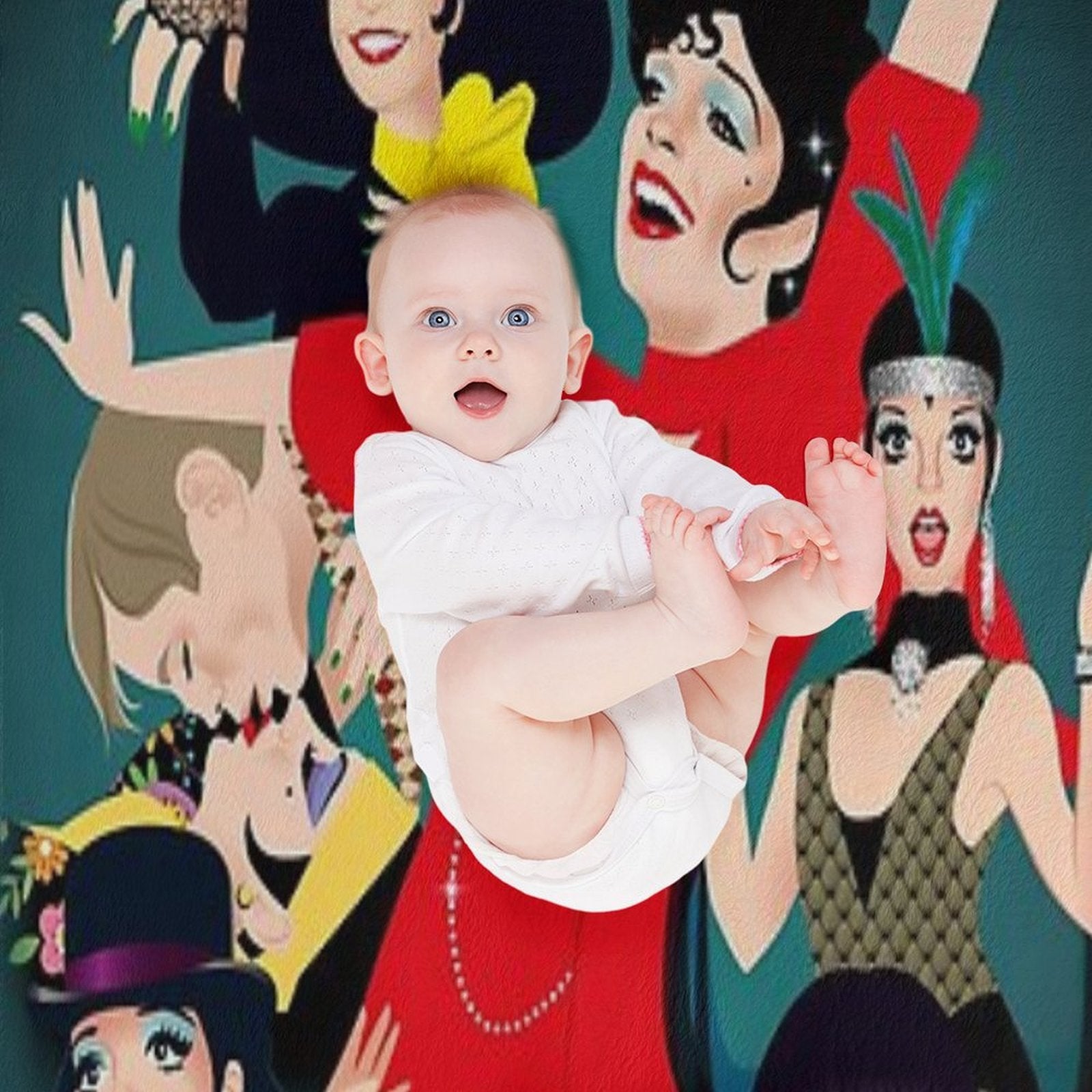 Liza with A Z Machine-washable Throw Blanket