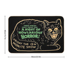 Vintage Halloween Black Cat  Pet-Safe Bath Mat