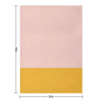 Blush Pink And Mustard Yellow Minimalist Color Block Gift-ready Throw Blanket