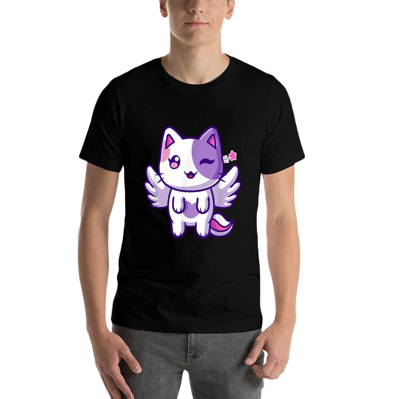Meemeows Plush Cute Cat  High-quality Stitching T-Shirt