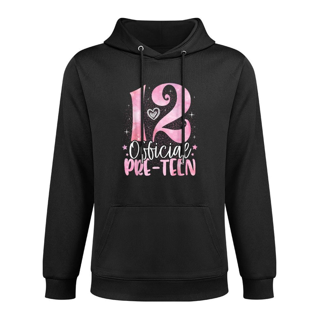12 Official Pre-Teen 12th Birthday Girl 12 Year Old Moisture-Wicking Hoodie