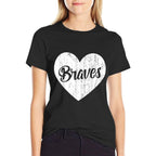 Braves School Sports Fan Team Spirit Mascot Cute Heart Gift  Quick-drying T-Shirt