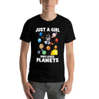 Just A Girl Who Loves Planets Solar System Space Astronaut  Summer-ready Fabric T-Shirt