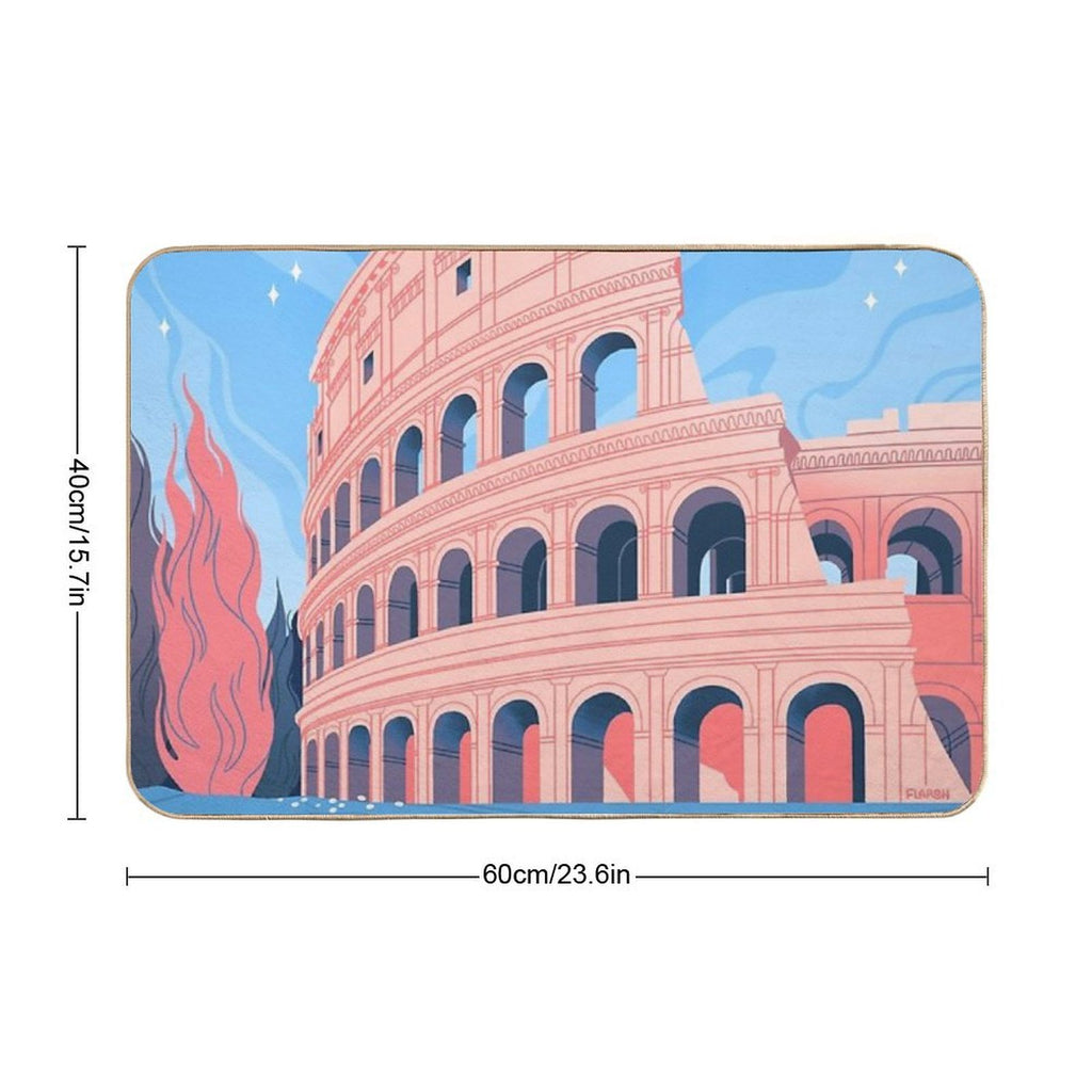May Colosseum  Slip-Resistant Bath Mat