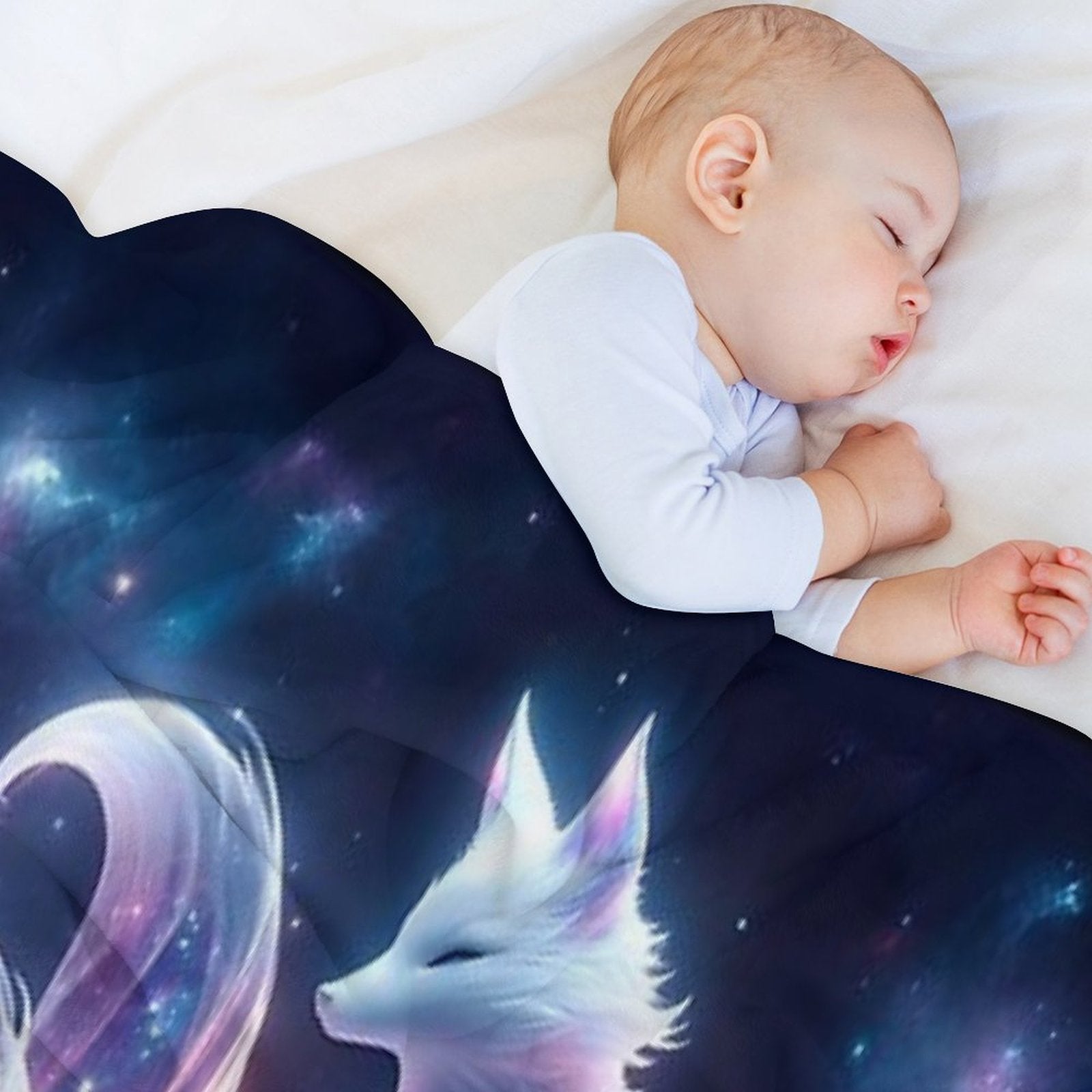 Celestial Kitsune Quick-dry Throw Blanket