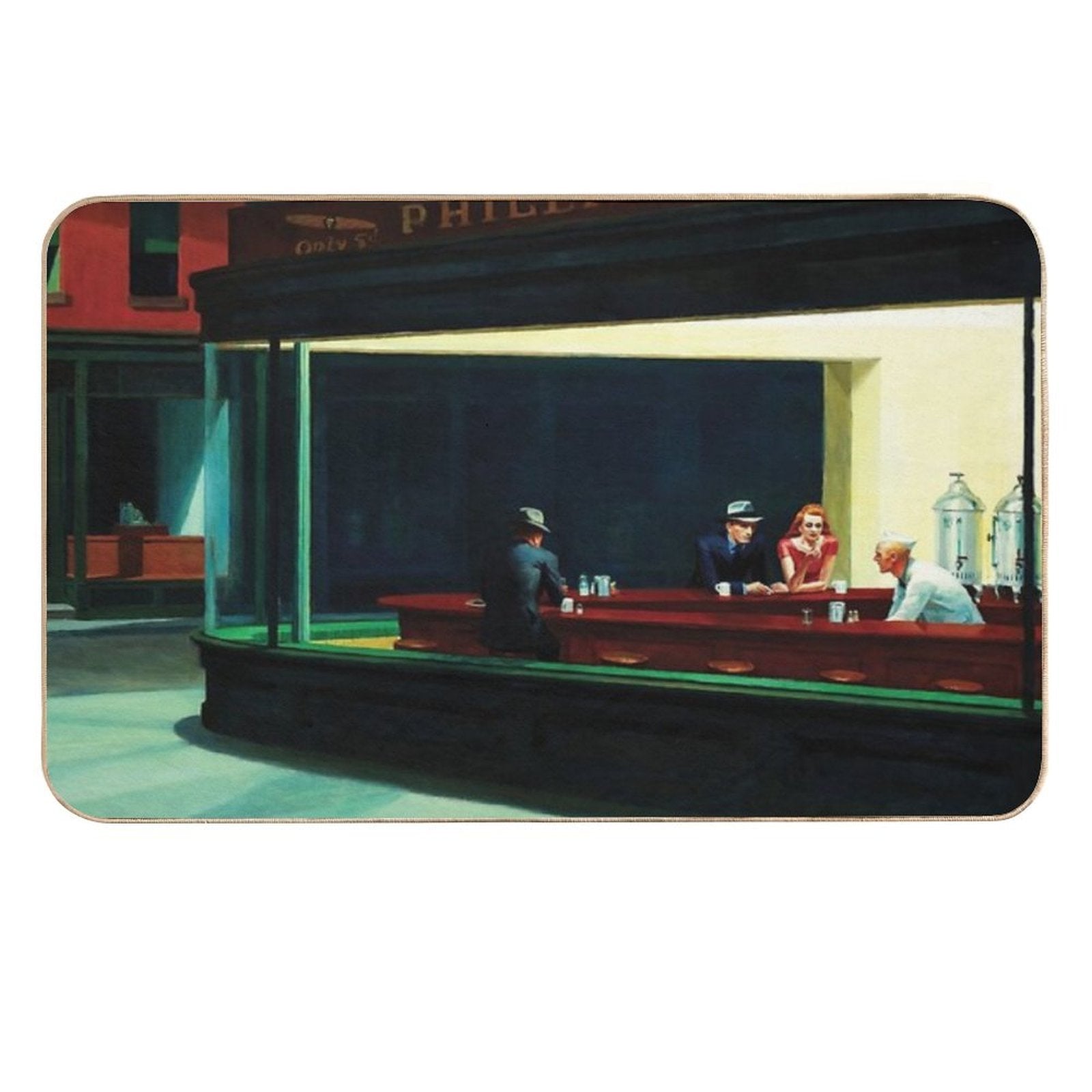 Nighthawks by Edward Hopper Durable Bath Mat