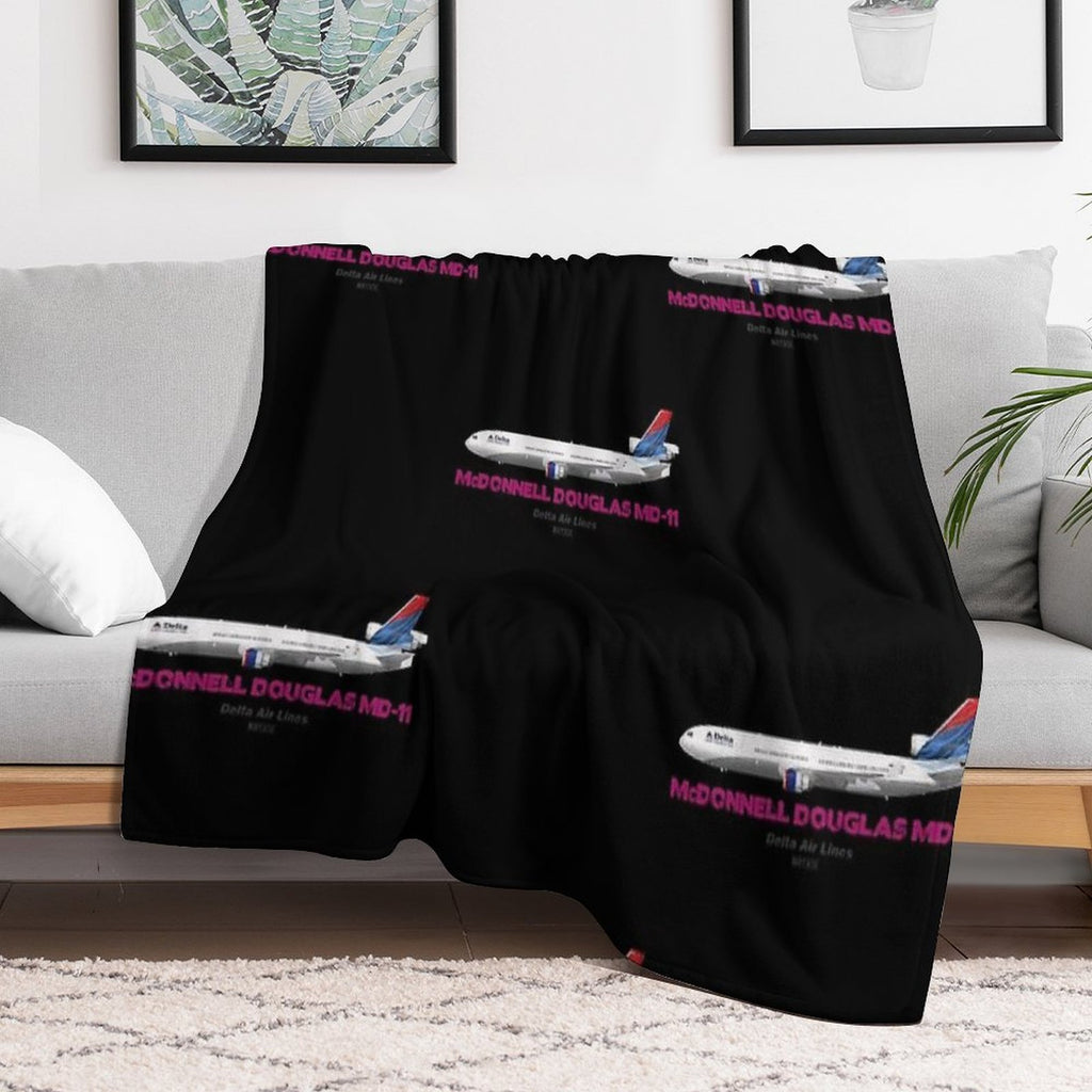 McDonnell Douglas MD-11 - Delta Air Lines Gift-ready Throw Blanket