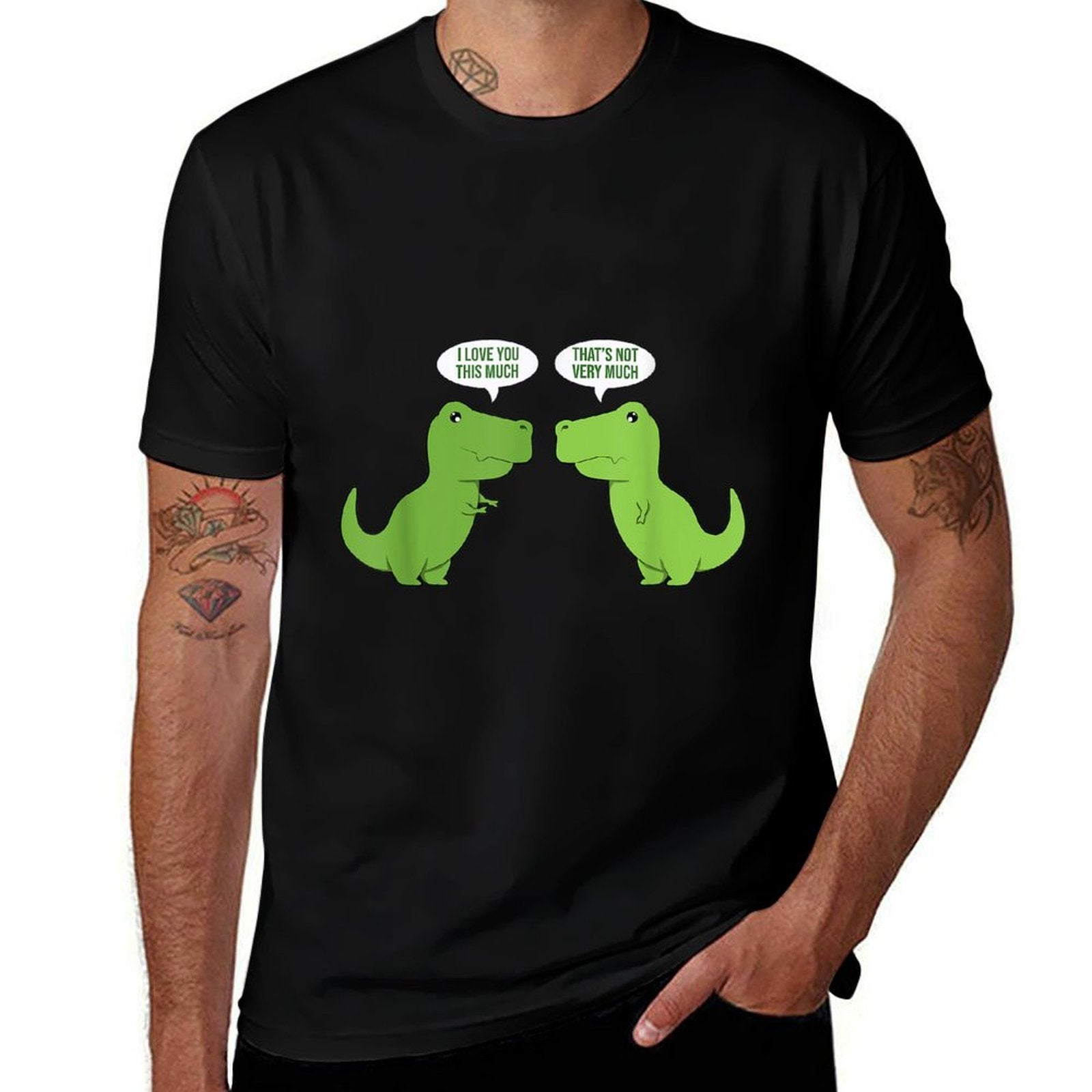 Funny Cute T-Rex - Dinosaur - Funny Text - Humour - Happy  Trendy Pattern T-Shirt