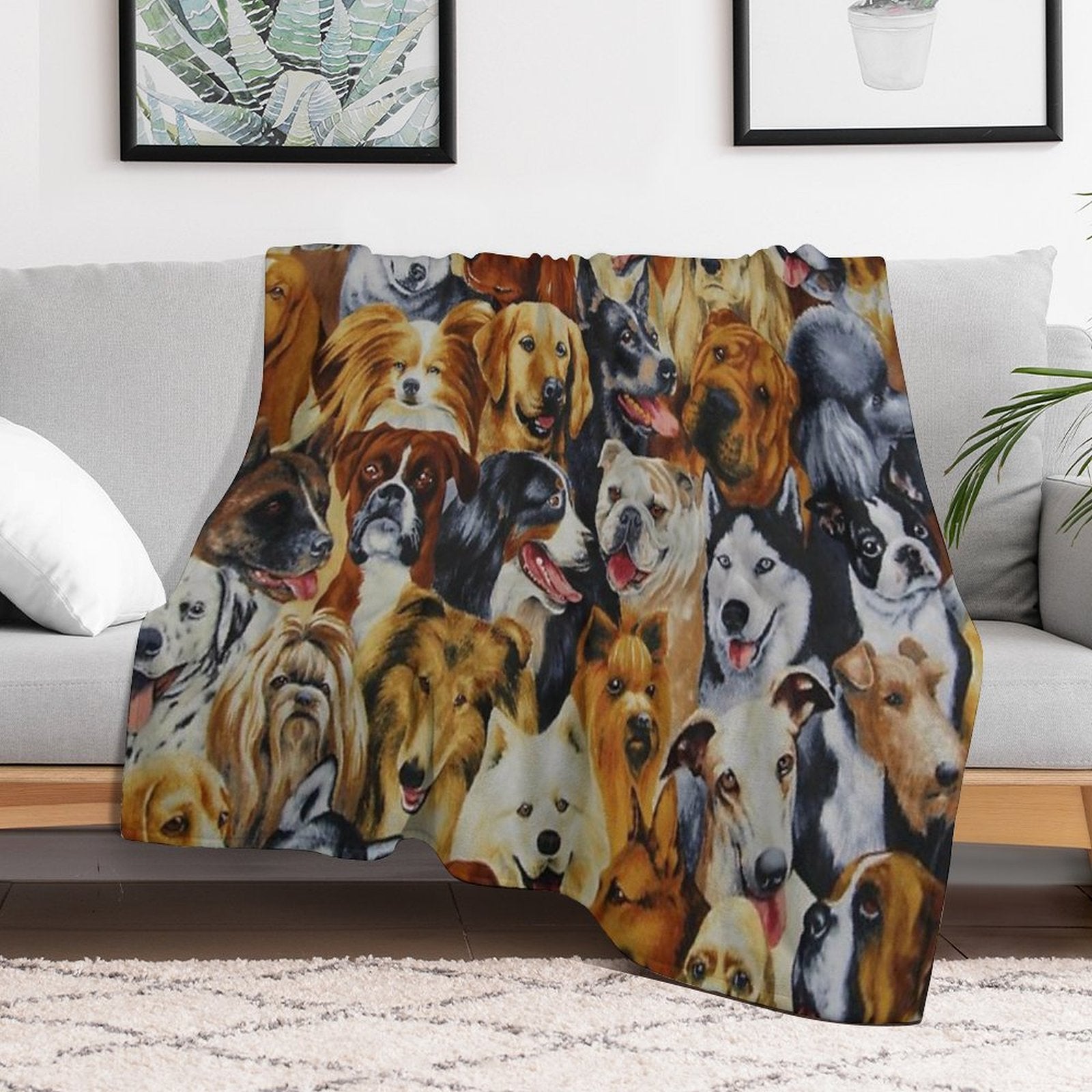 Dog Lovers Quick-dry Throw Blanket