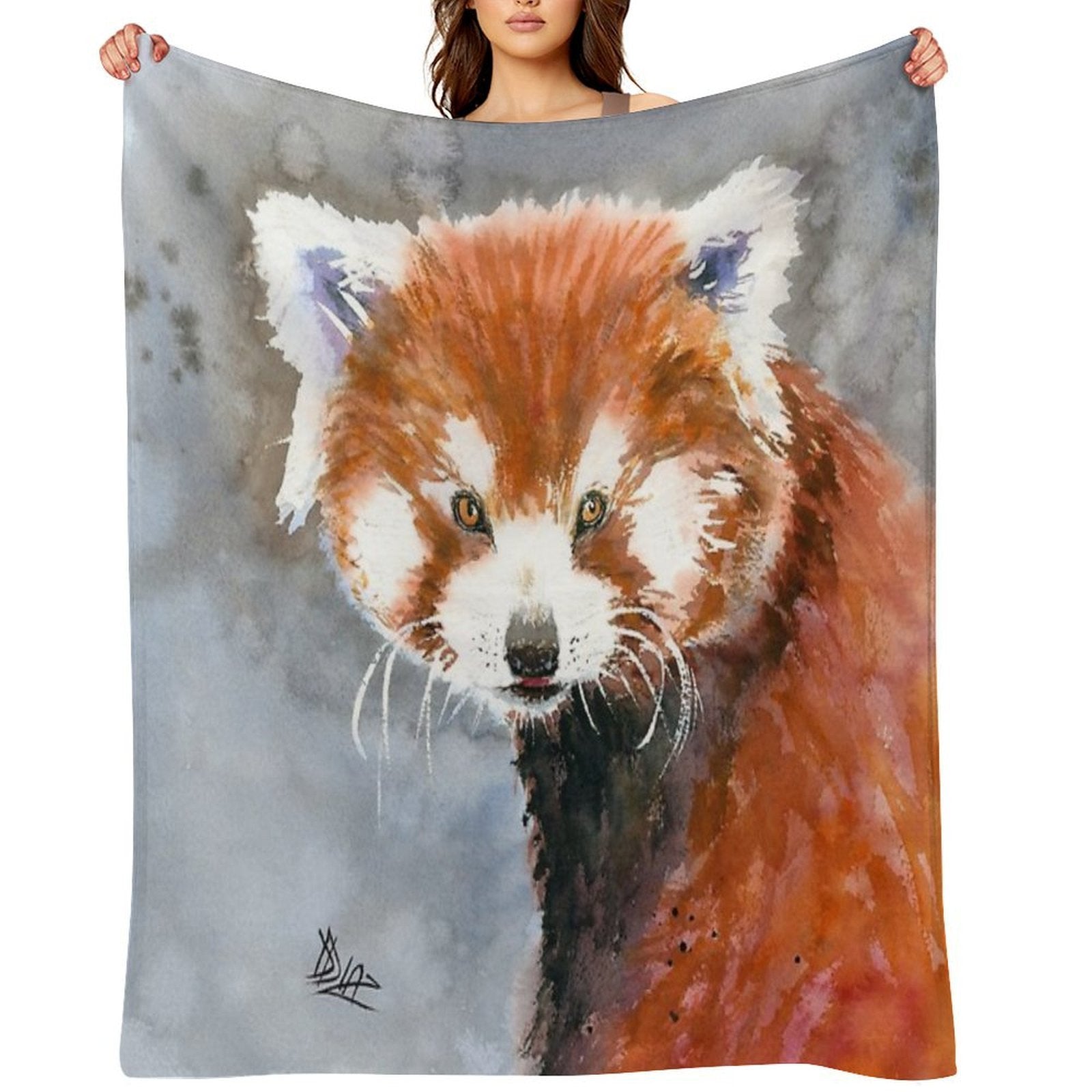 Red Panda Shrink-resistant Throw Blanket