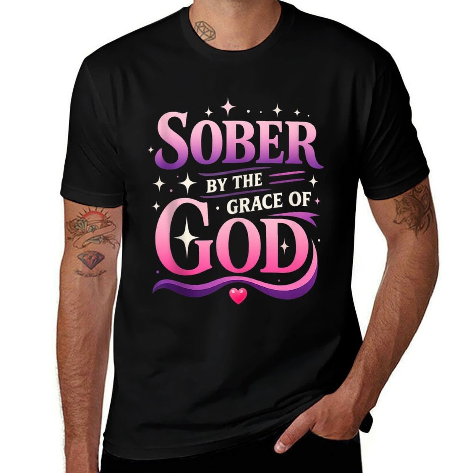 God Faith Based Sober Sobriety Alcohol Recovery Gifts Women  Classic T-Shirt